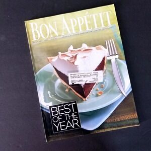 Bon Appetit Magazine January 2001 Best of the Year Chocolate Cream Pie Vintage‎